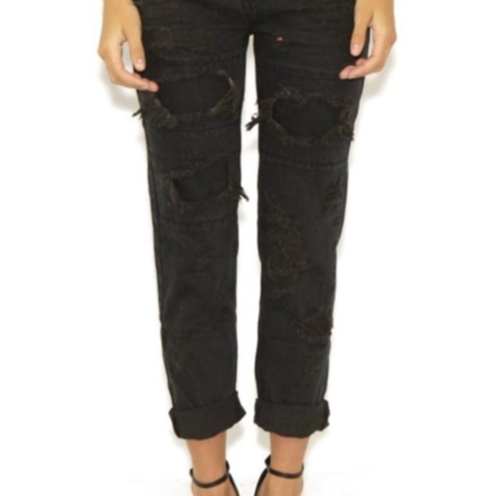 One Teaspoon Black Ripped Jeans